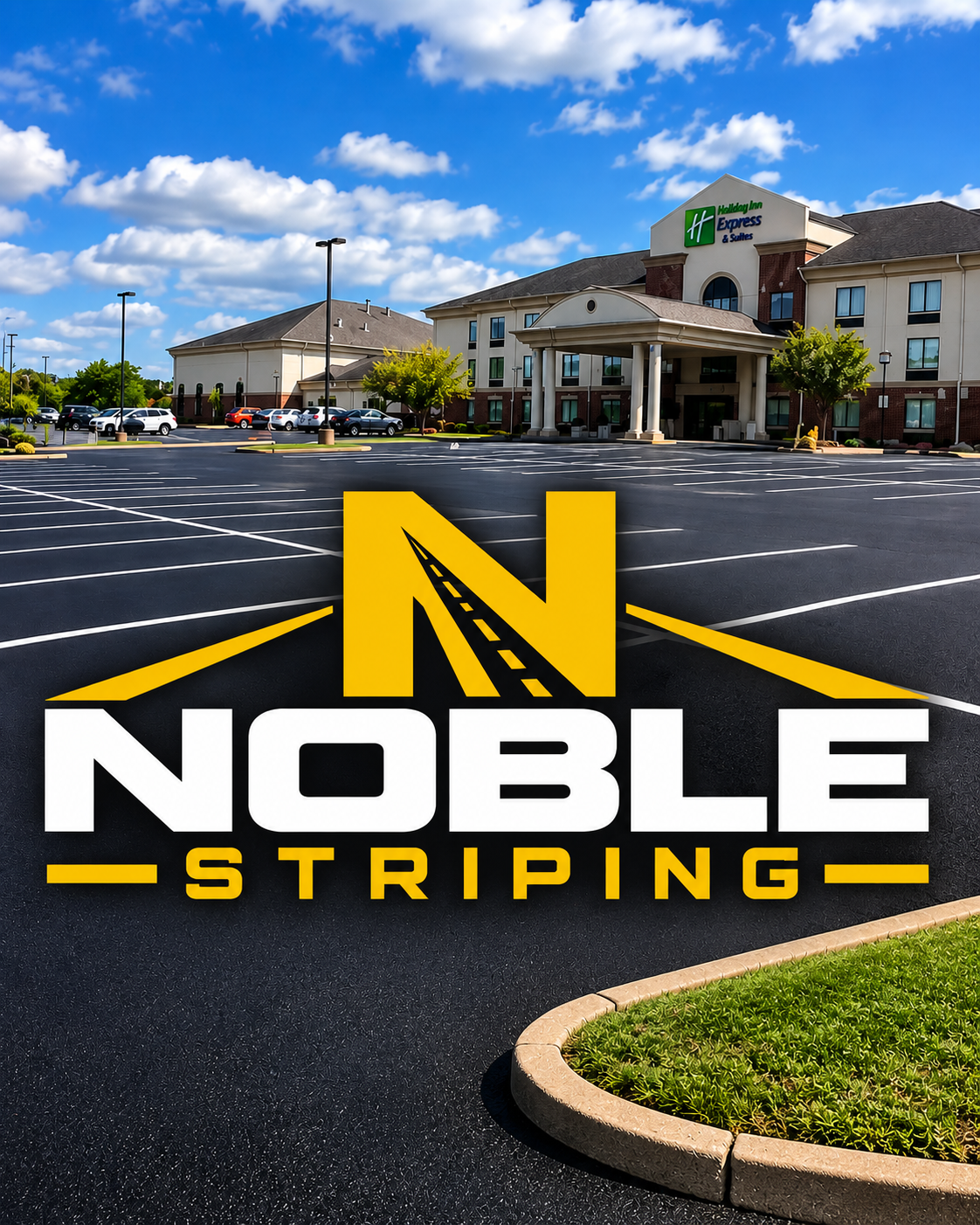 Noble Striping commercial parking lot striping